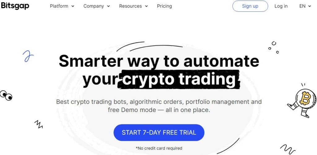 Bitsgap AI Trading Software Home Page
