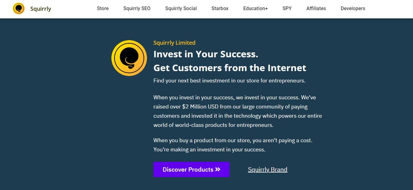 Squirrly AI SEO Tool Home Page