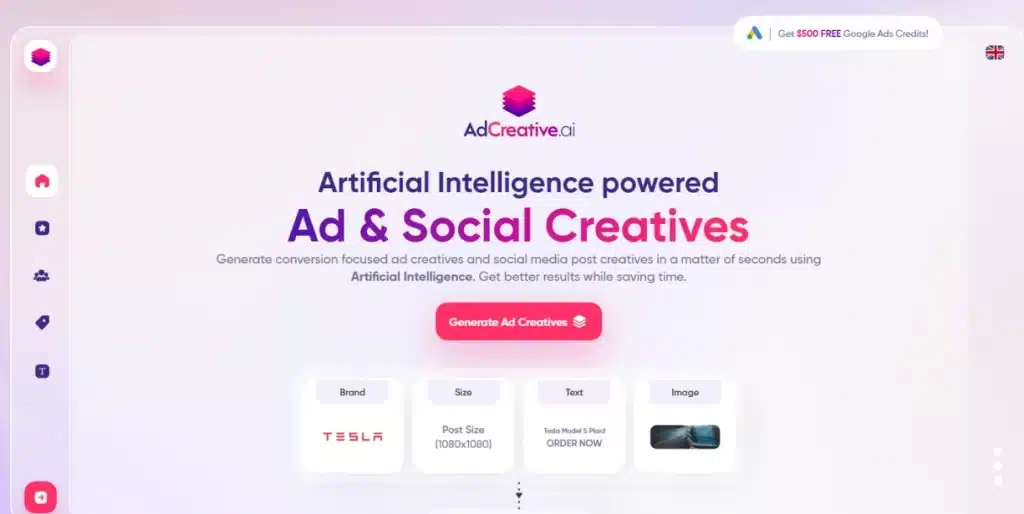 AdCreative Home Page