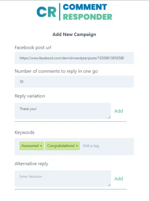 Facebook Automation Suite Comment Responder Tool