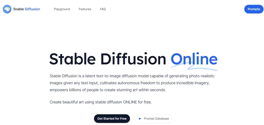 Stable Diffusion Ai Art Generator Home Page