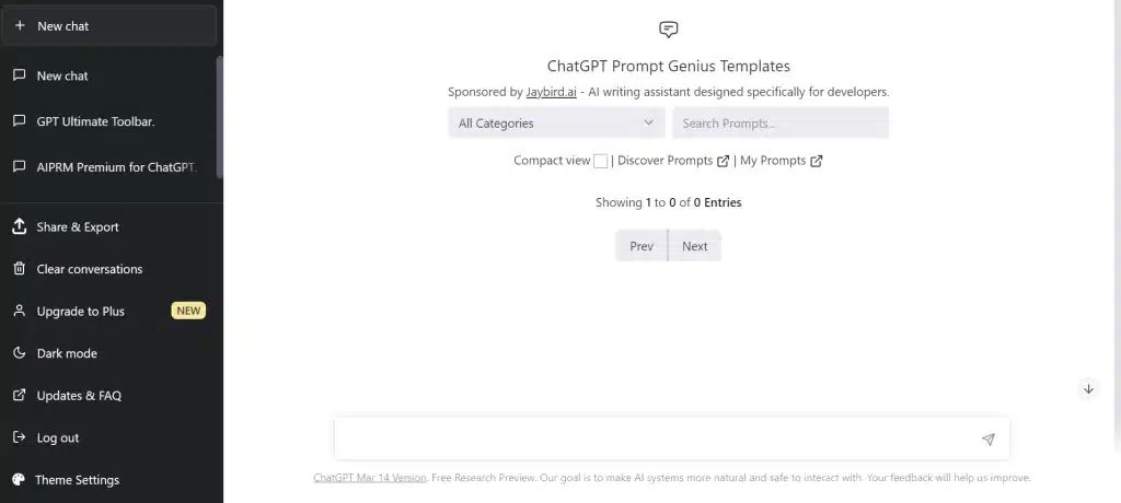 ChatGPT Prompt Genius Chrome Extension