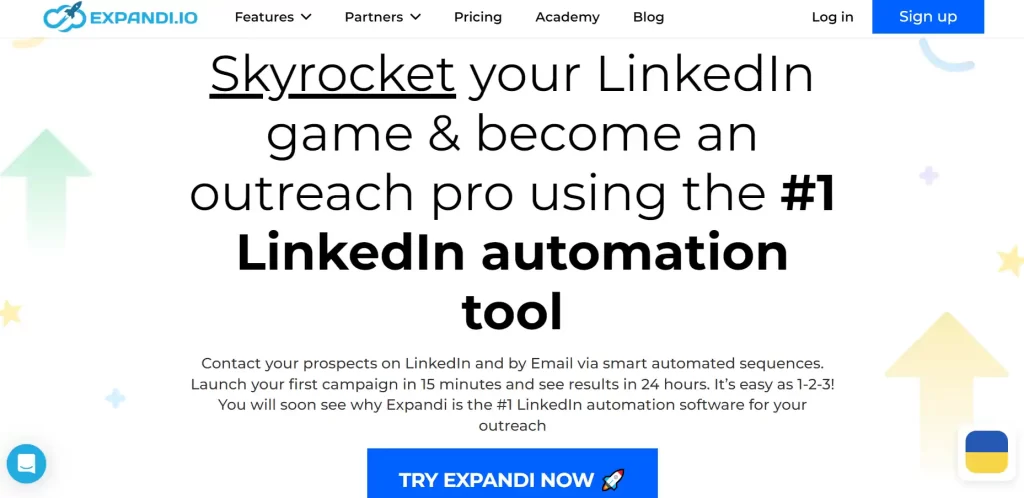 Home Page of Expandi AI Lead Generation Software