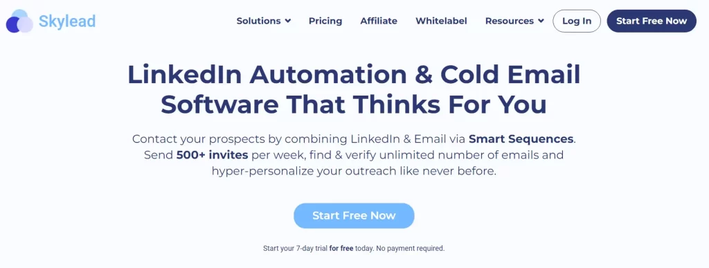 Home Page of Skylead AI Lead Generation Software
