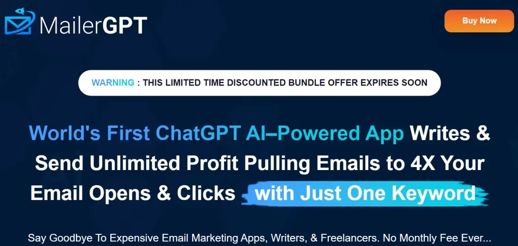 Home Page of mailergpt AI Lead Generation Software