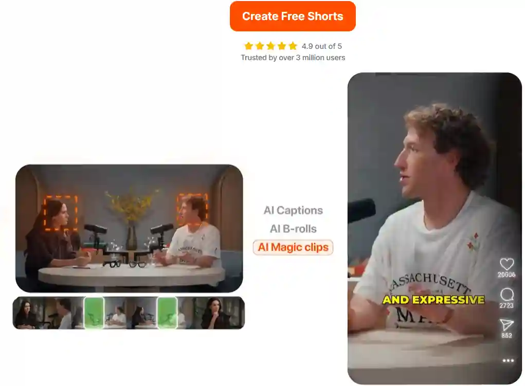 15 Best AI Short Video Generators for Explosive Growth 6 Submagic AI Short Video Generator