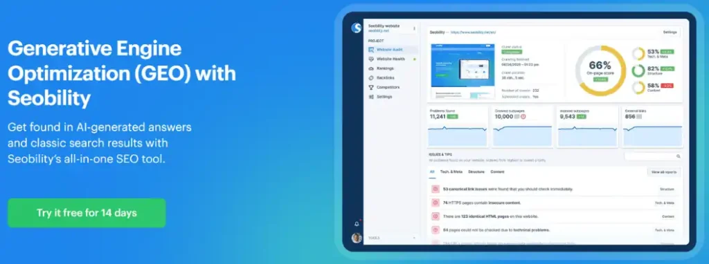 Seobility GEO Tool